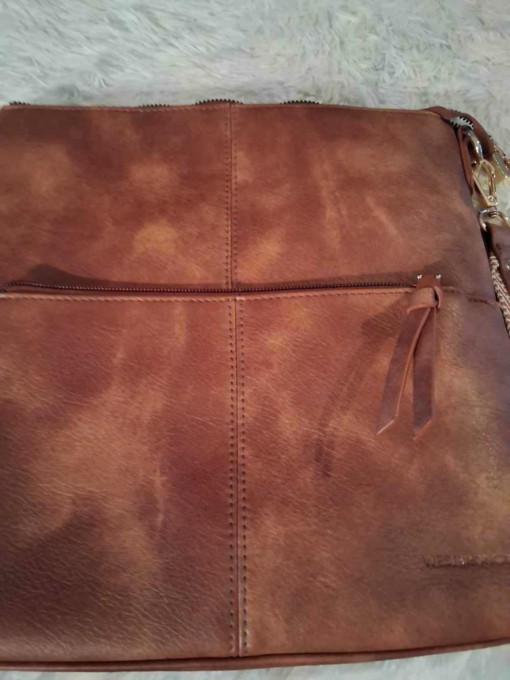 WestBronco Leather Crossbody Bag in Brown